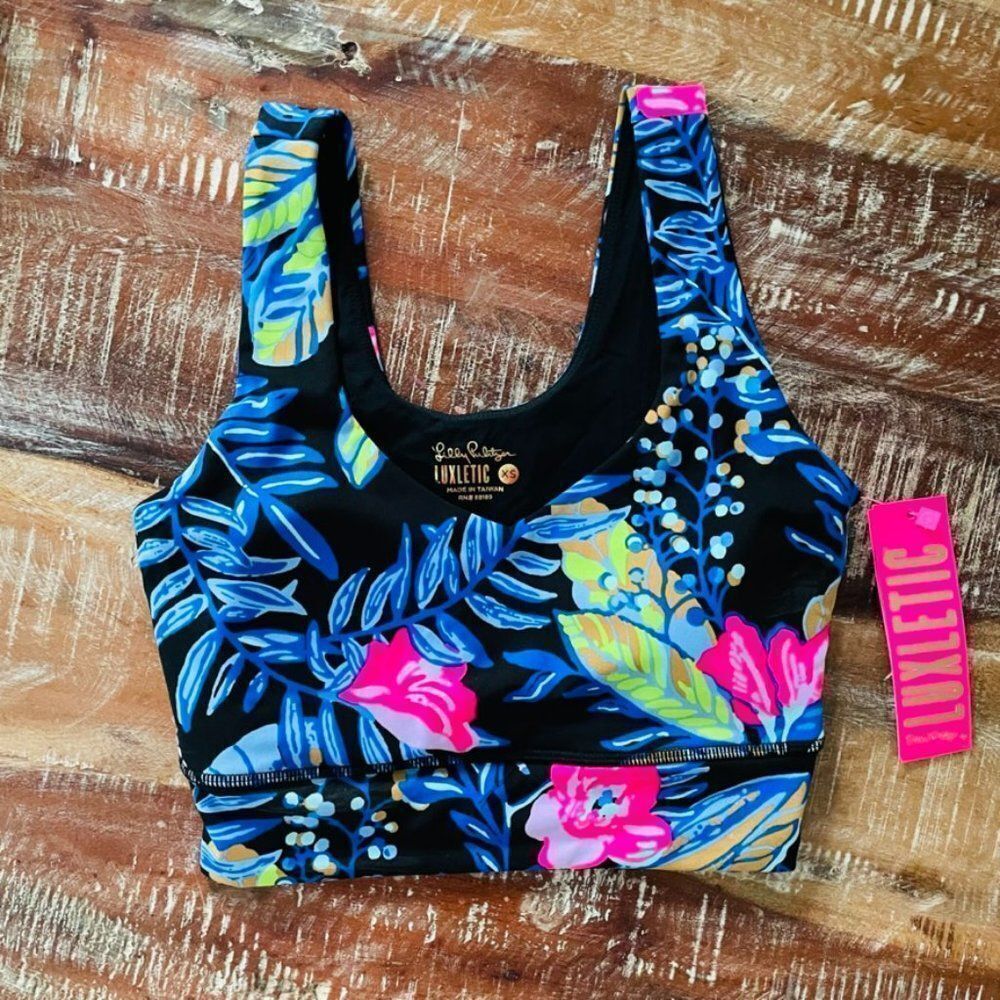 Lilly Pulitzer San Remo Sports Bra in Earned Stripes XS
